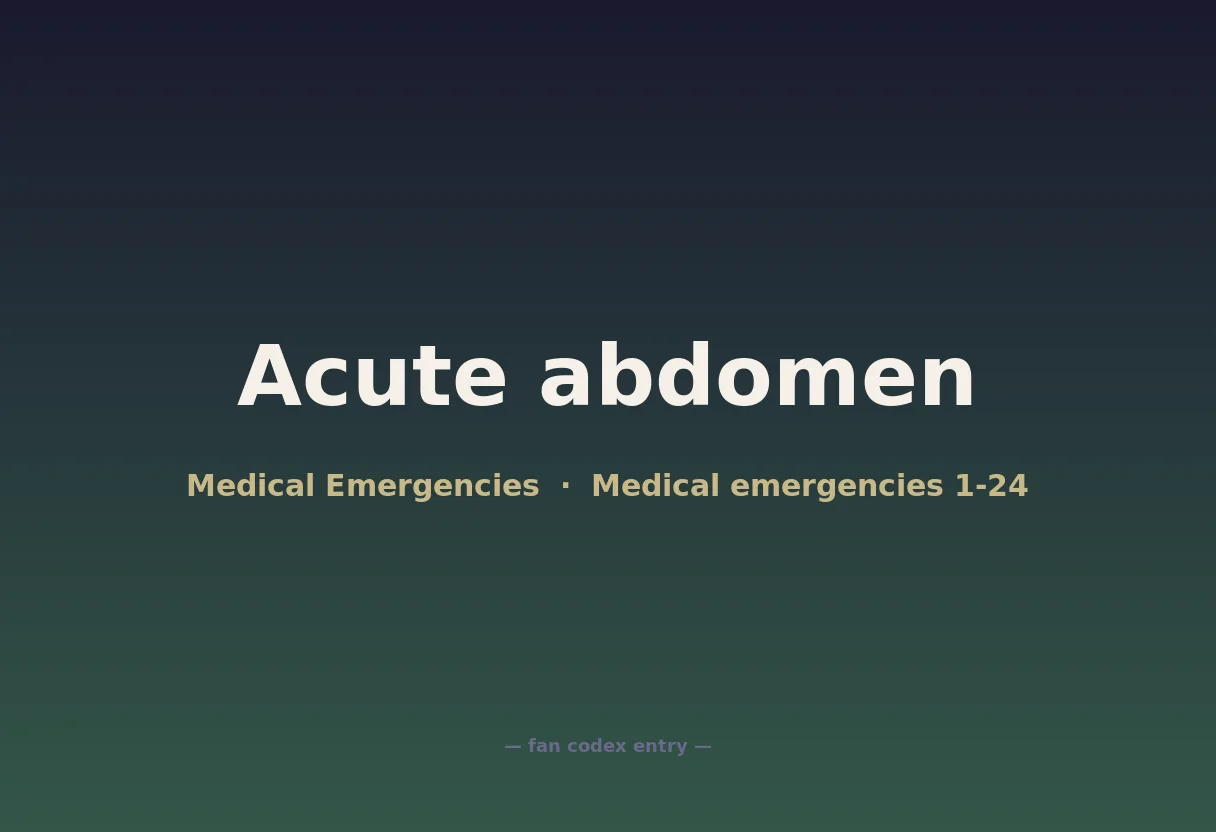 Acute abdomen