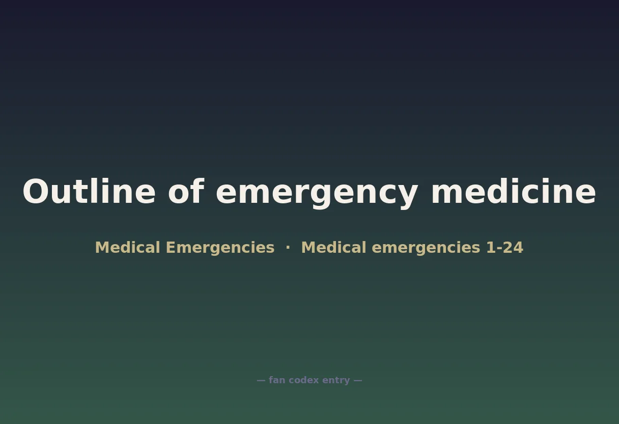 Outline of emergency medicine