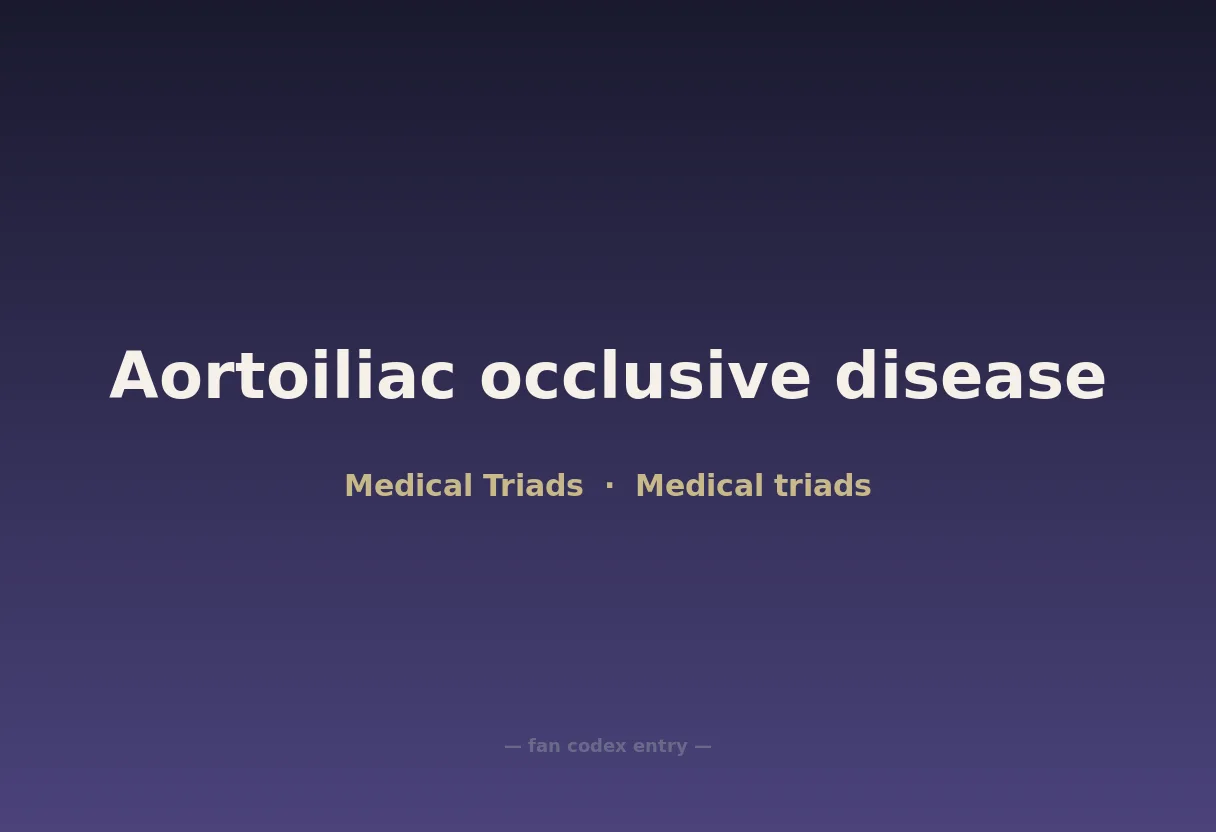 Aortoiliac occlusive disease