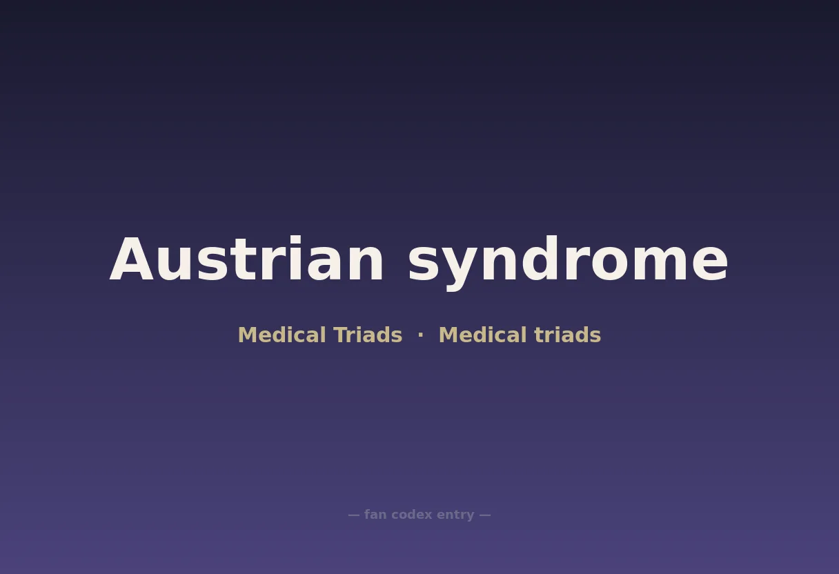 Austrian syndrome