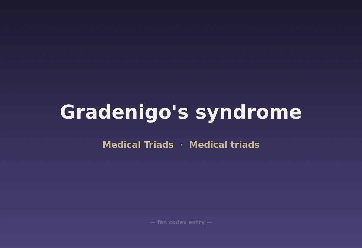 Gradenigo's syndrome