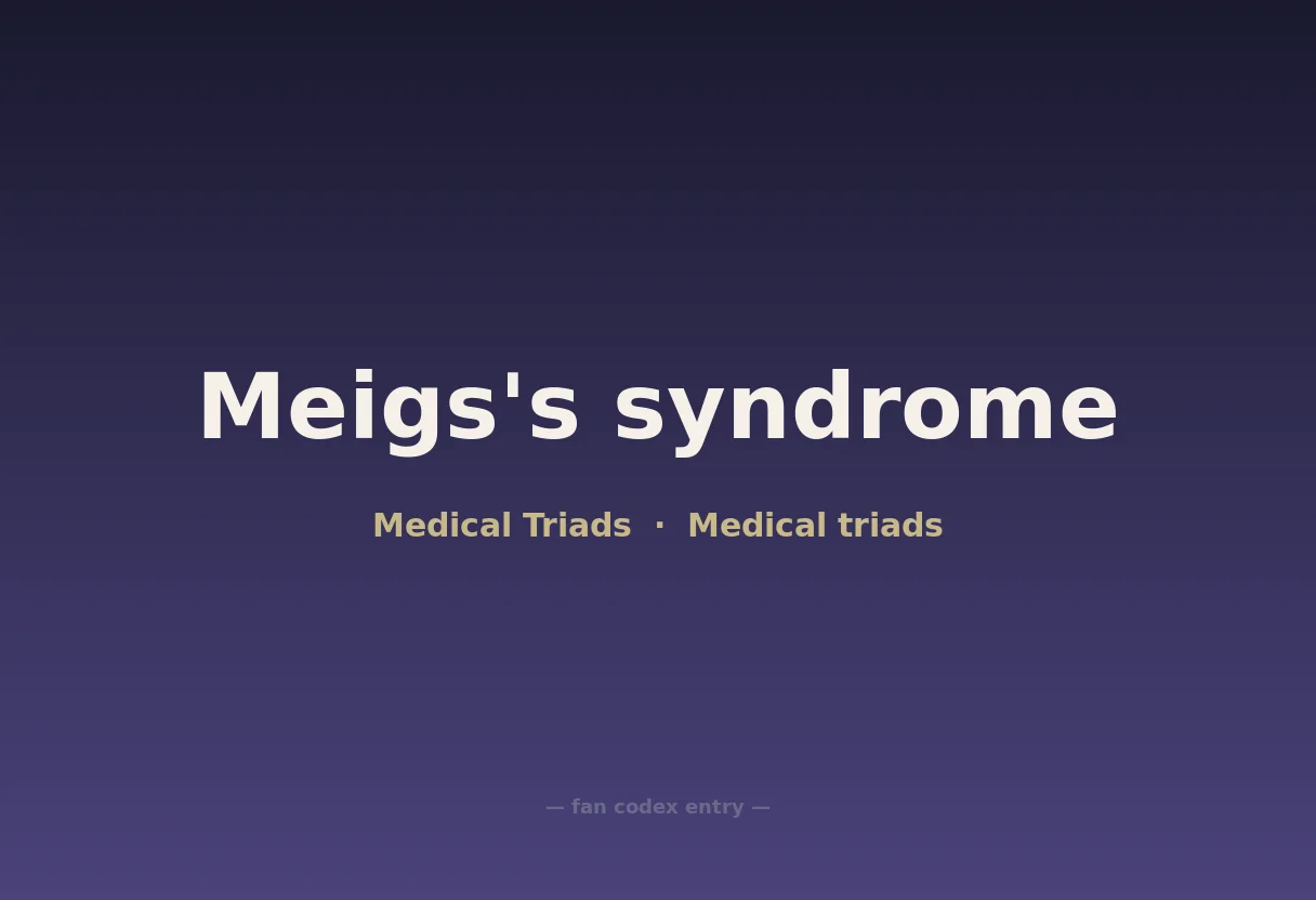 Meigs's syndrome