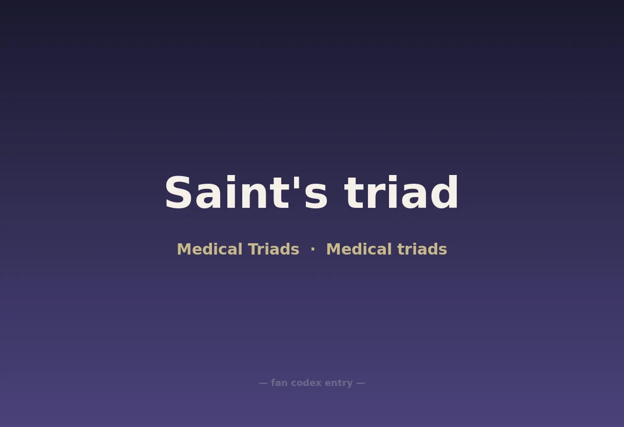 Saint's triad