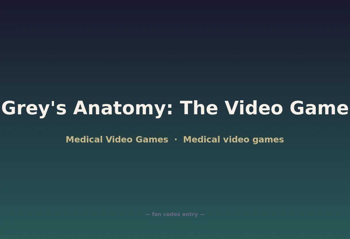 Grey's Anatomy: The Video Game