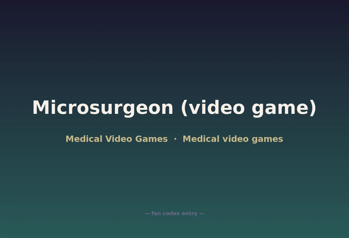 Microsurgeon (video game)