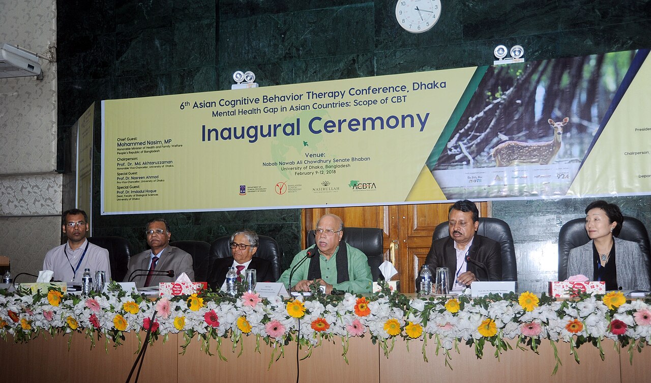 Minister of Health and Family Welfare Mohammed Nasim inaugurates 6th International Conference on Asian Cognitive Behaviour Therapy Dhaka University Senate Building 2018-02-10 (PID-0045712)