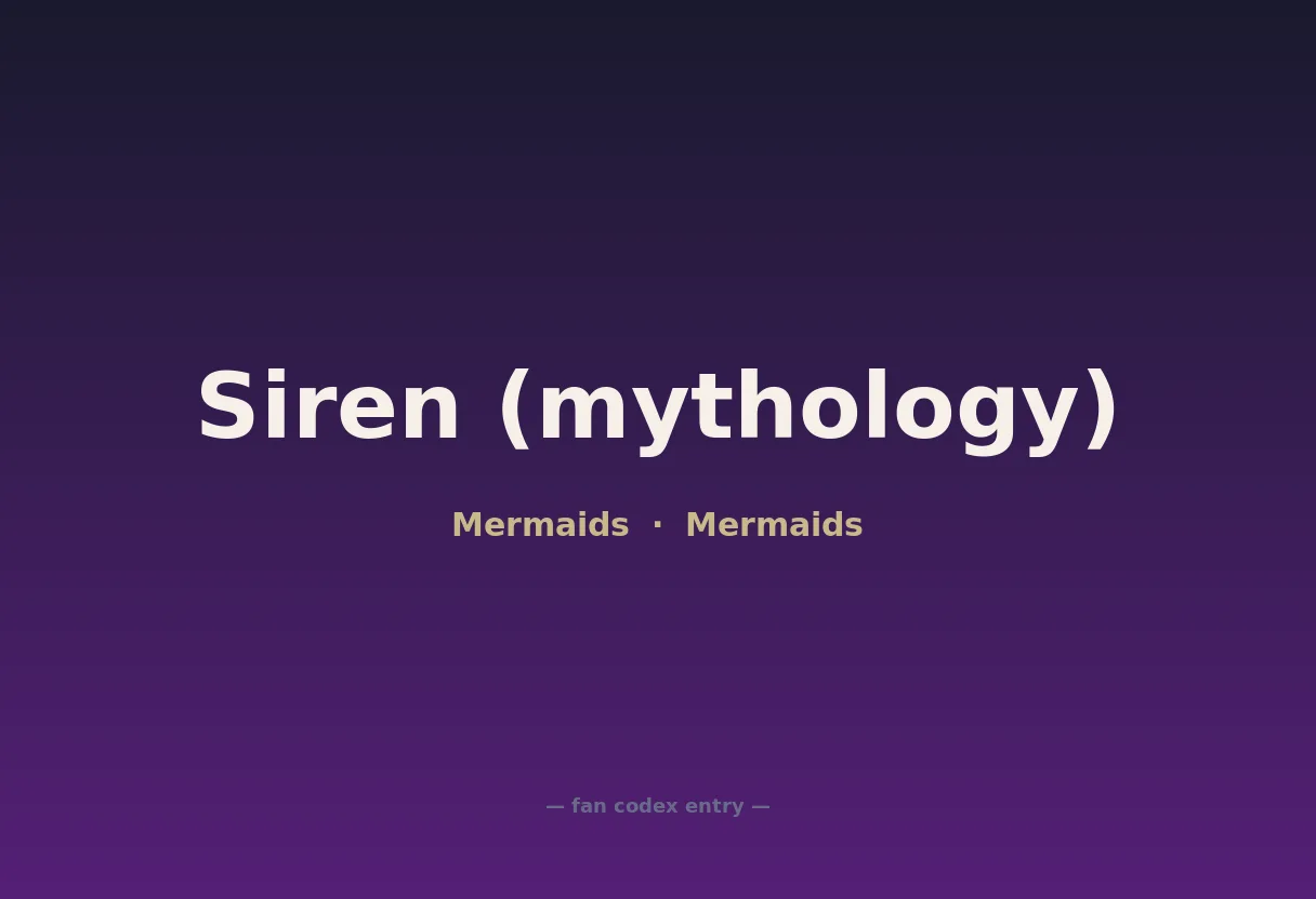 Siren (mythology)