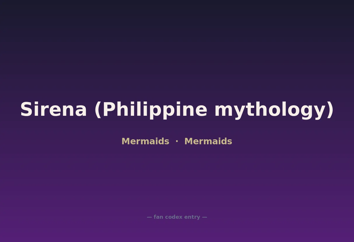 Sirena (Philippine mythology)
