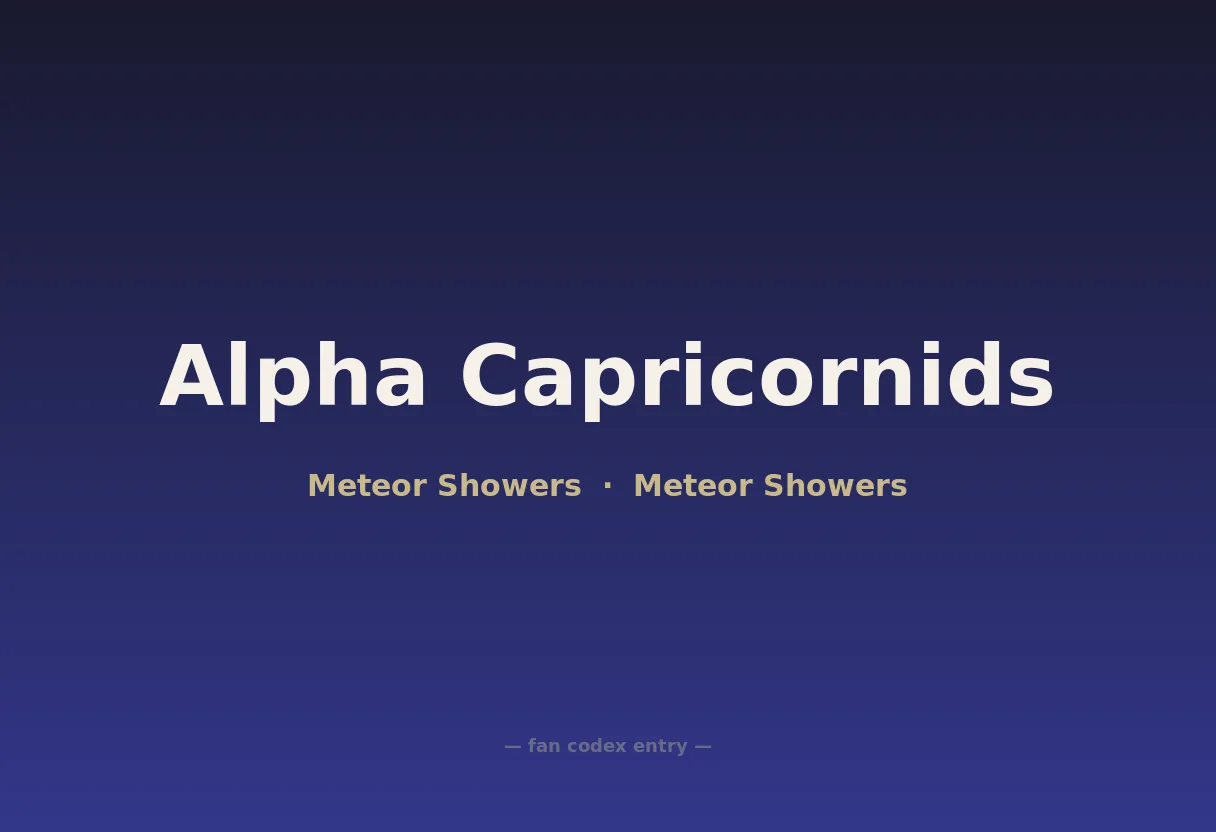 Alpha Capricornids