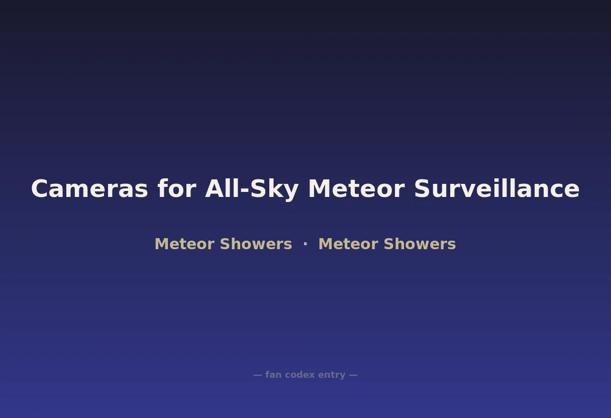 Cameras for All-Sky Meteor Surveillance