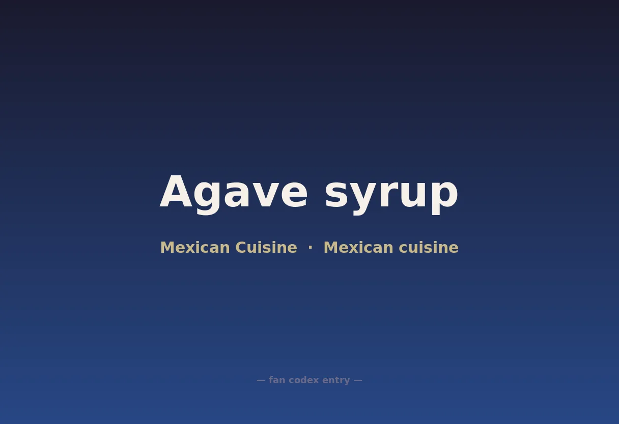 Agave syrup