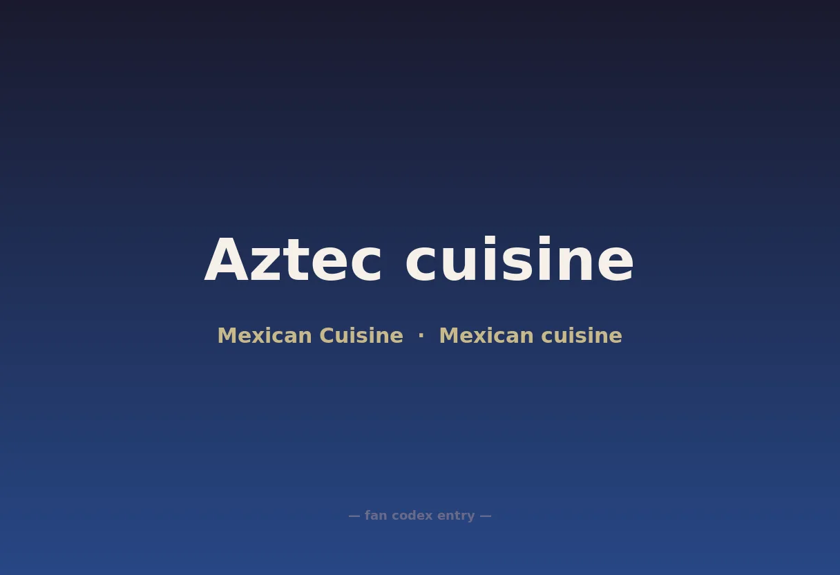 Aztec cuisine
