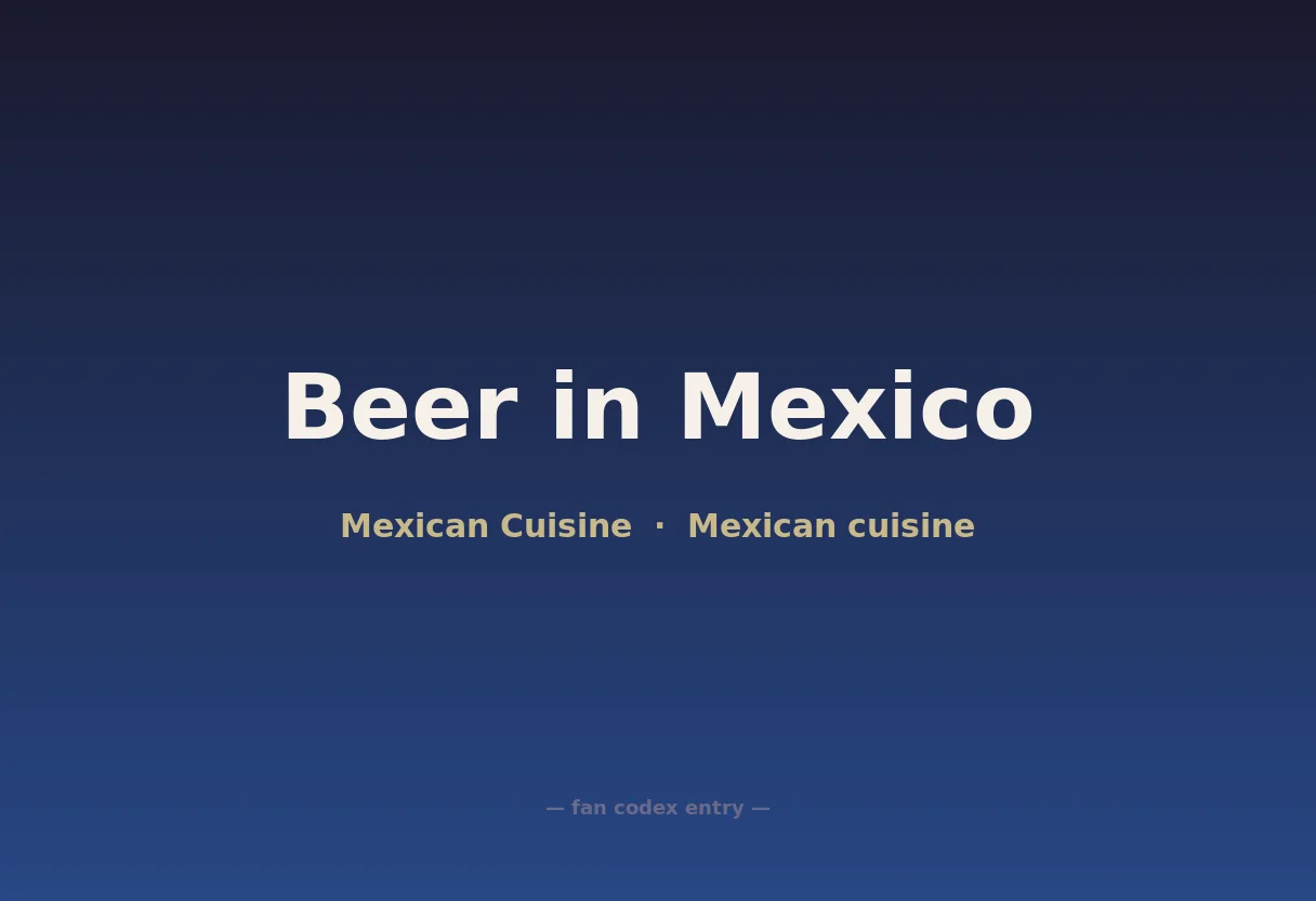Beer in Mexico