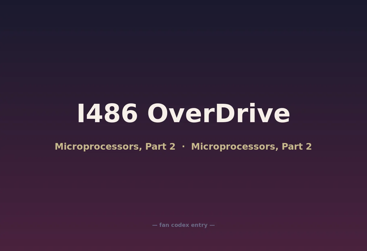 I486 OverDrive