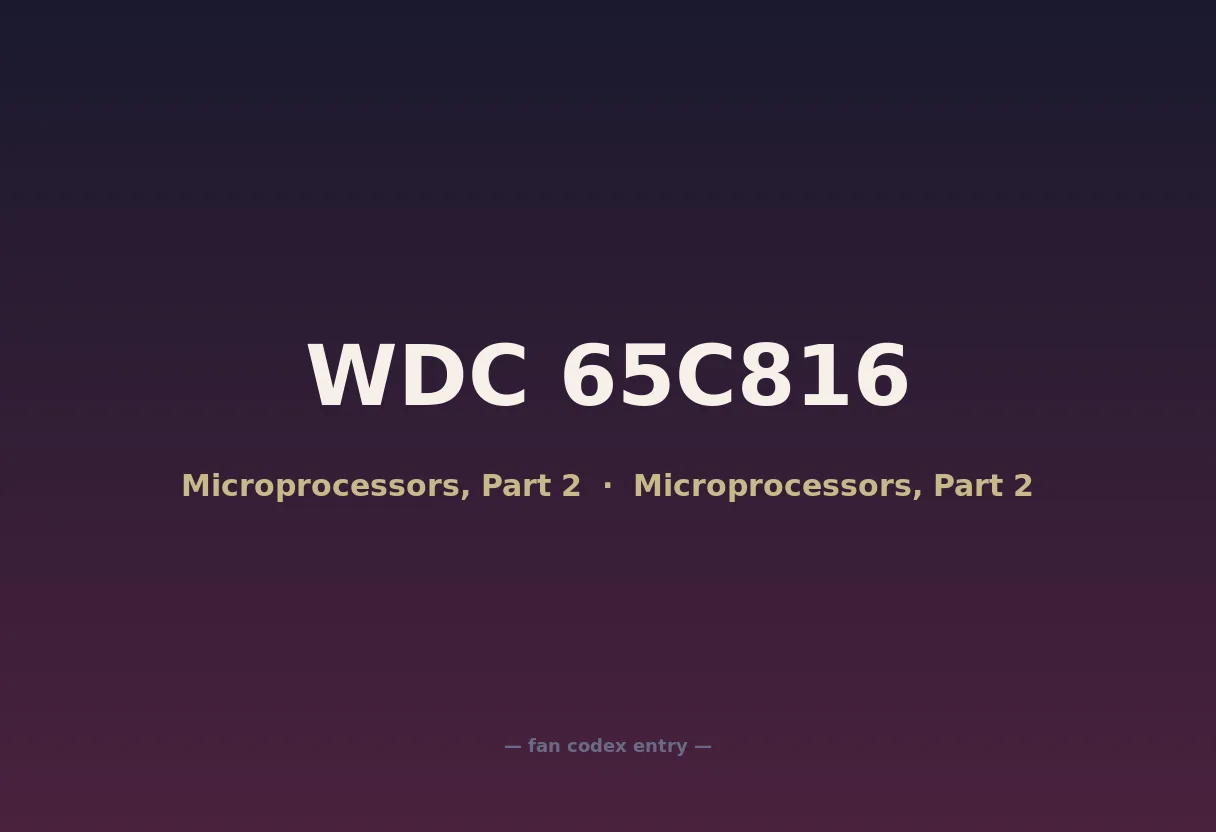 WDC 65C816