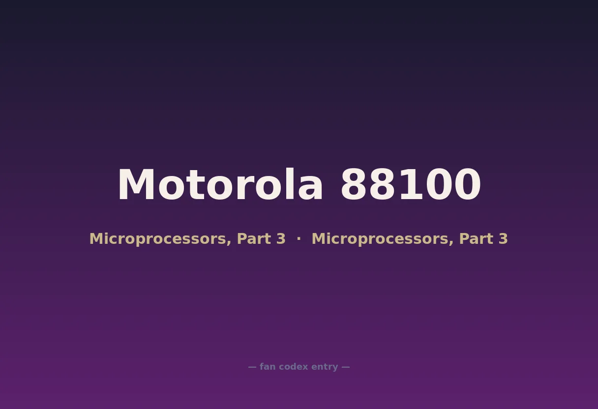 Motorola 88100