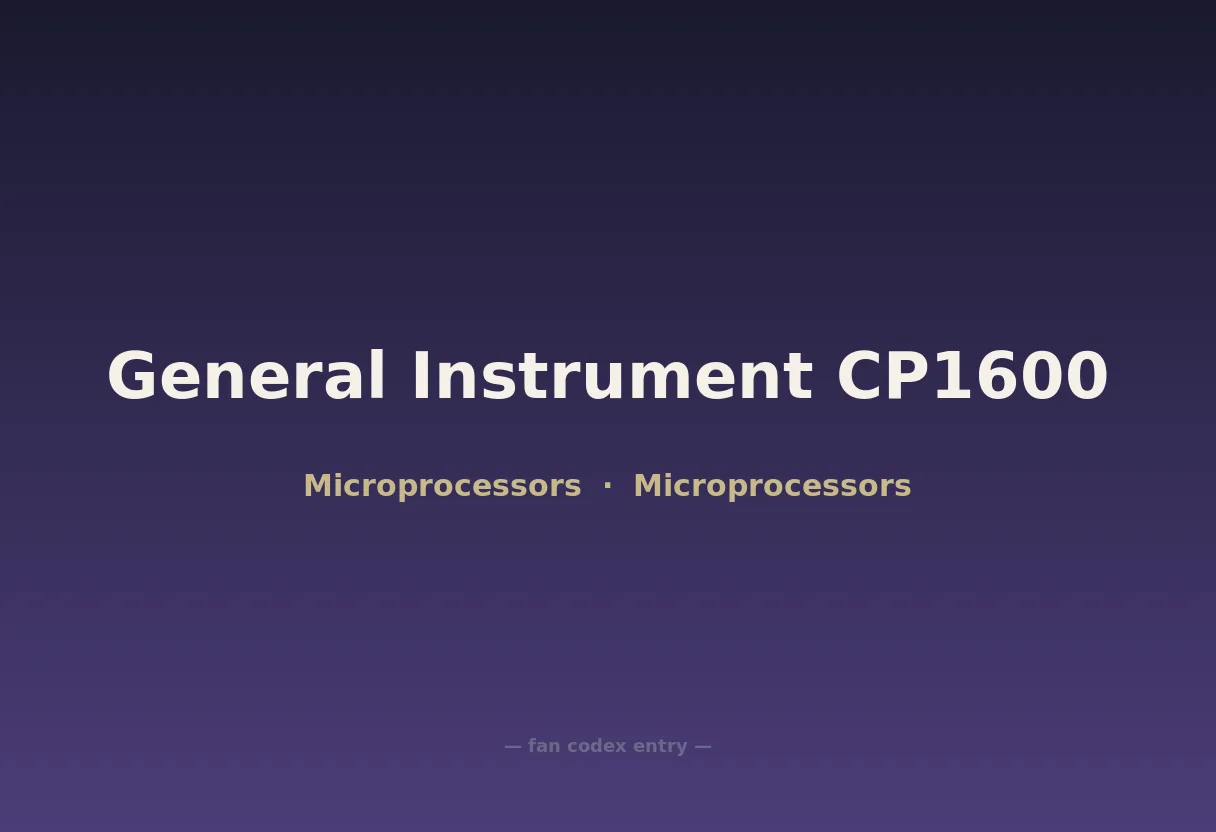 General Instrument CP1600