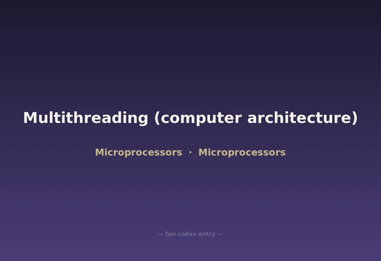 Multithreading (computer architecture)