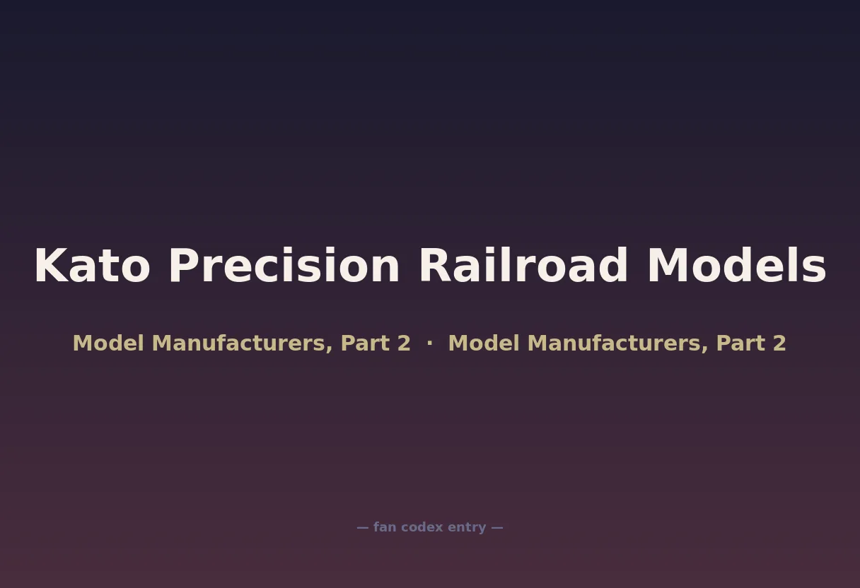 Kato Precision Railroad Models