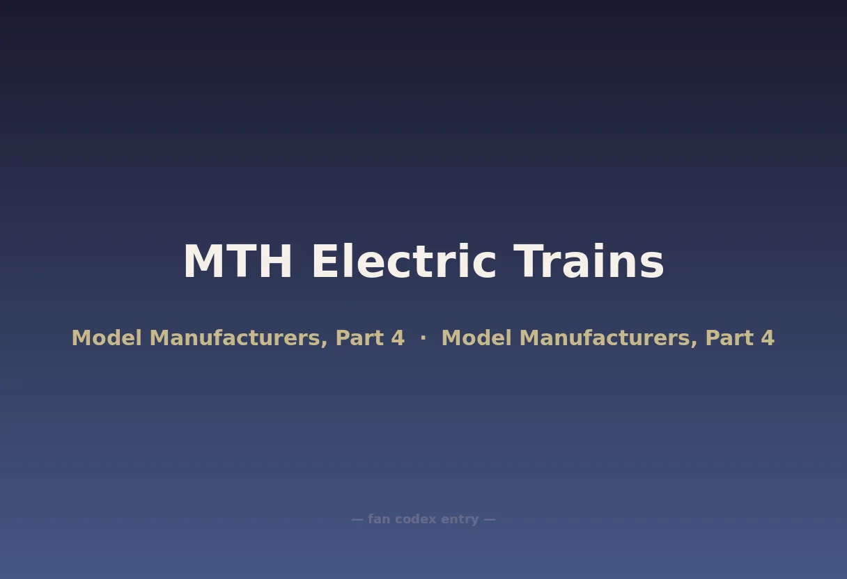MTH Electric Trains