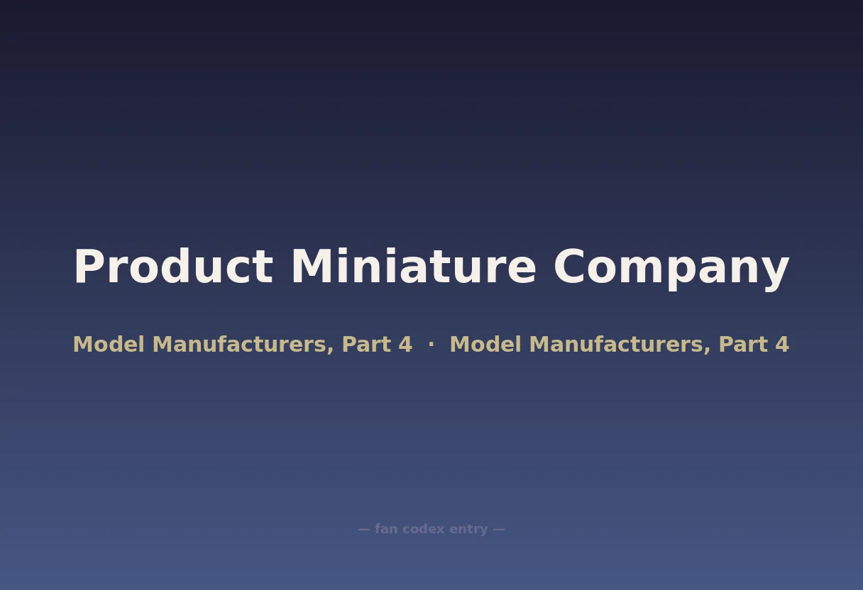 Product Miniature Company