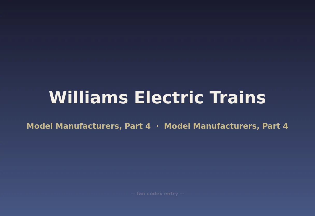 Williams Electric Trains