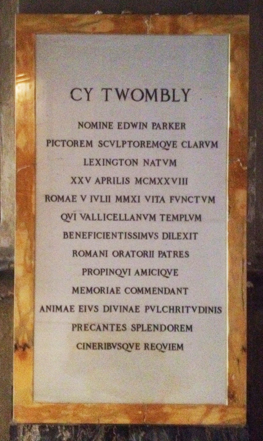 Cy Twombly commemorative plaque