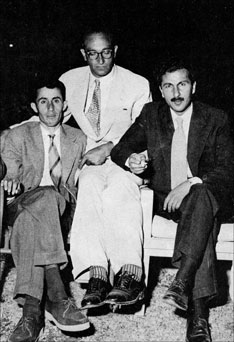 Sohrab Sepehri (Left) - Middle Unknown - Siavash Kasrayi (Right) - 1970s
