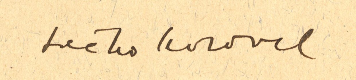 Srečko Kosovel, podpis - signature