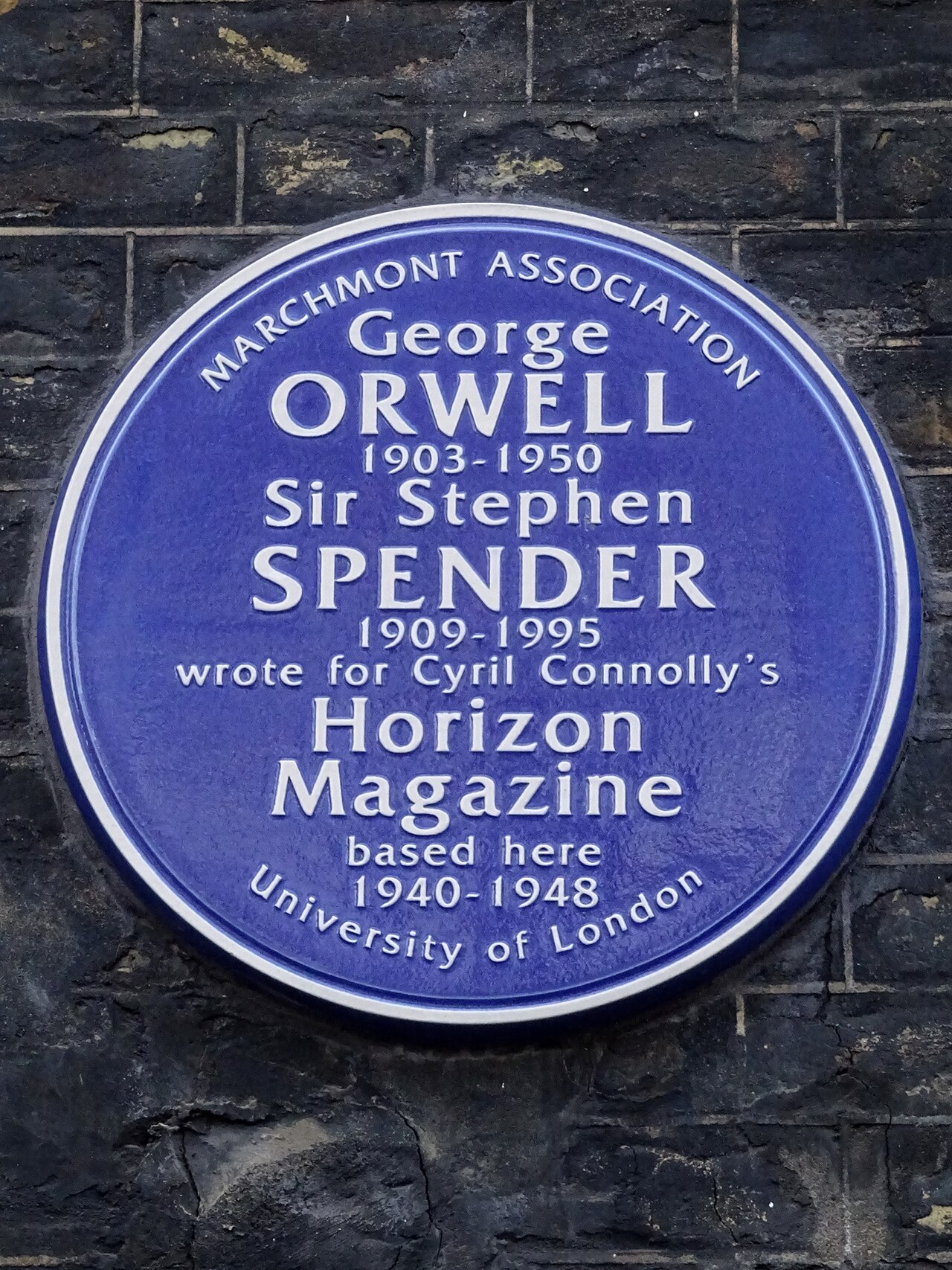 George Orwell and Sir Stephen Spender (Marchmont Association)