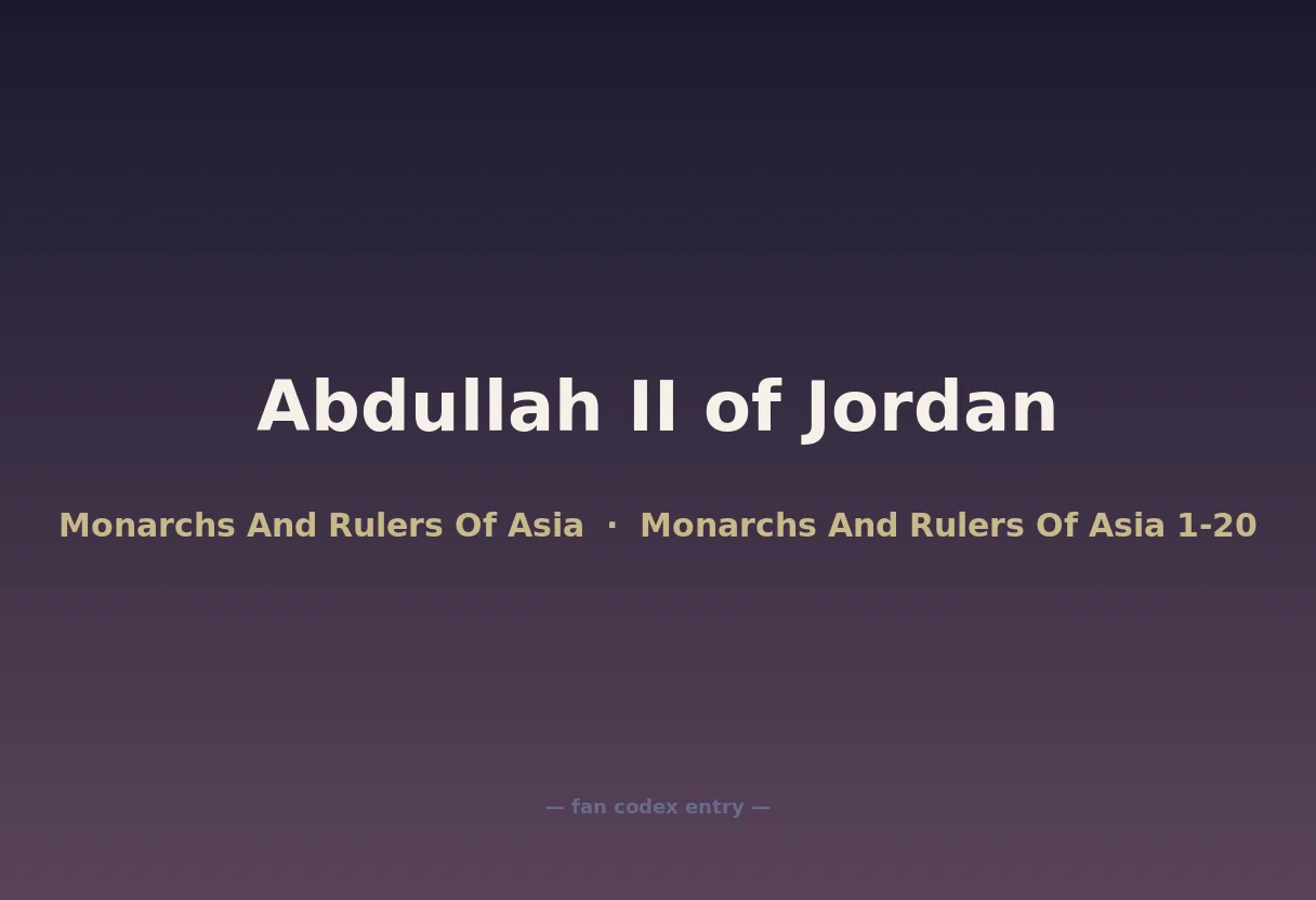 Abdullah II of Jordan