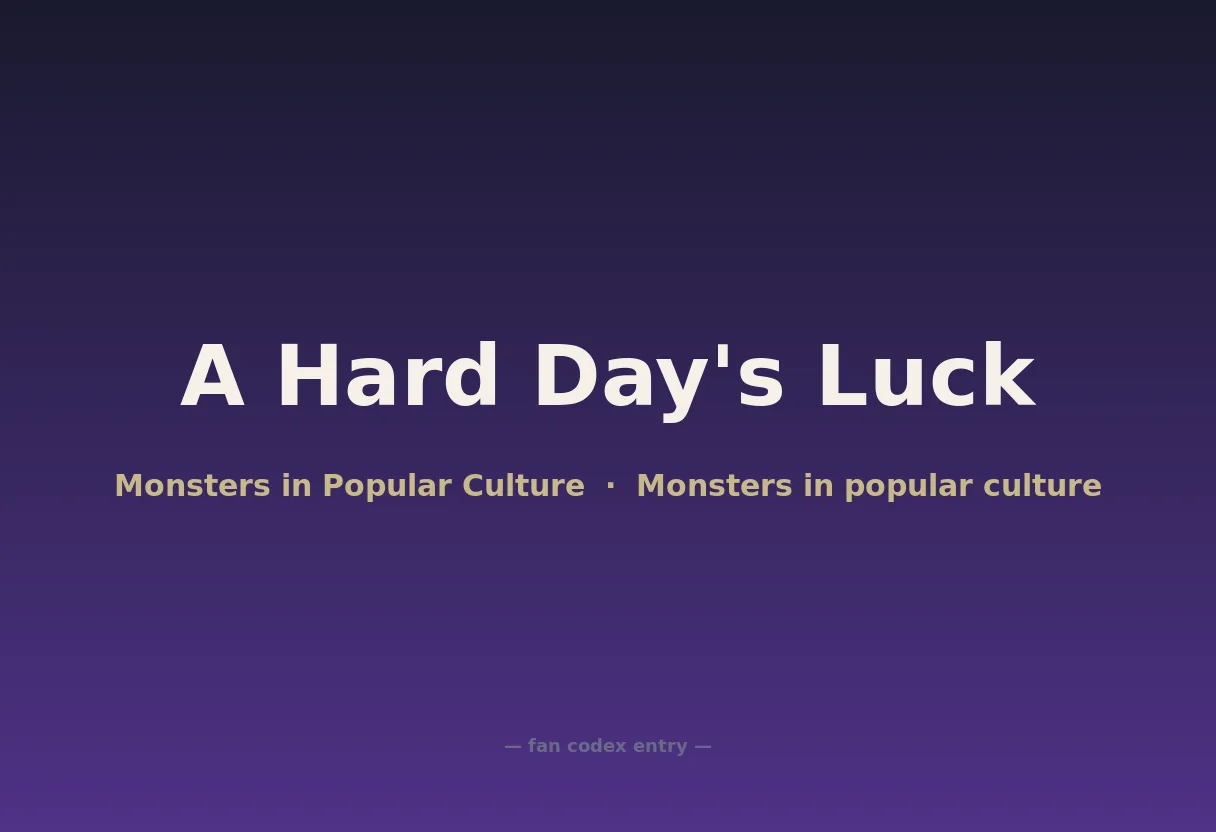 A Hard Day's Luck