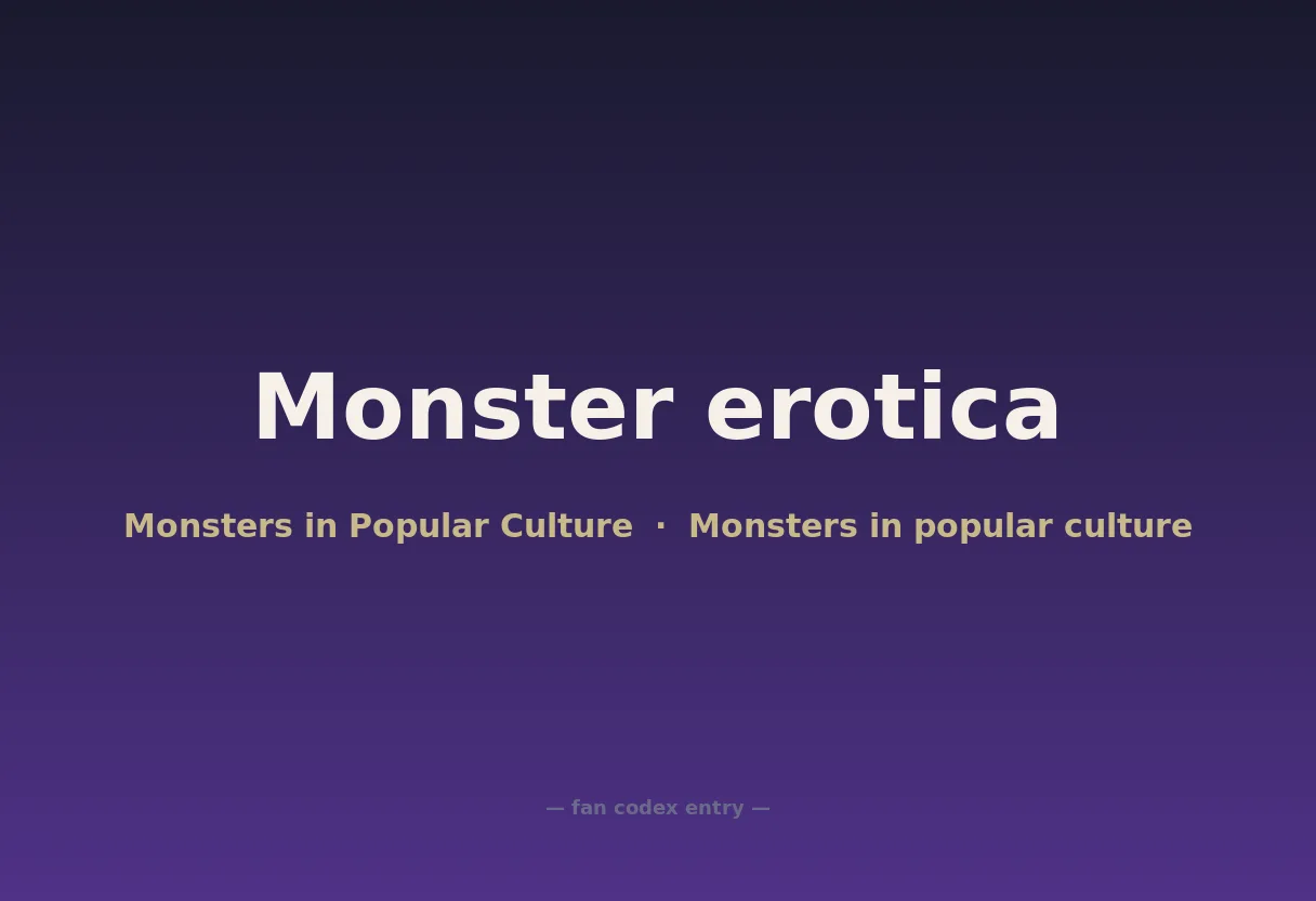 Monster erotica