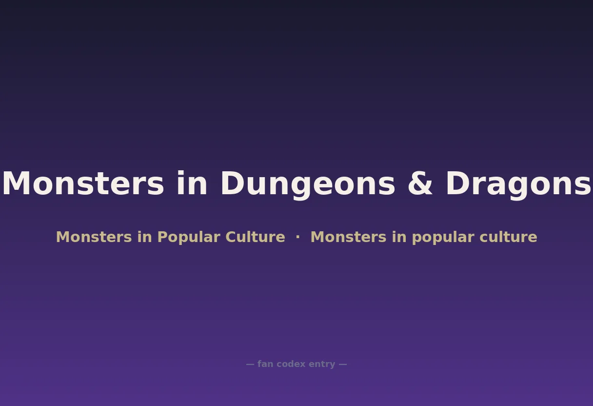 Monsters in Dungeons & Dragons