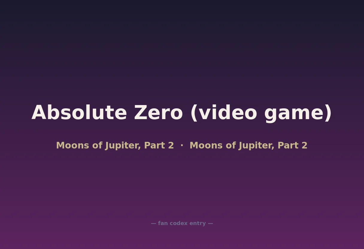 Absolute Zero (video game)