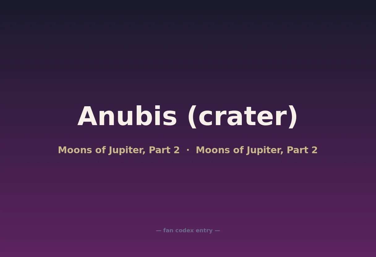 Anubis (crater)