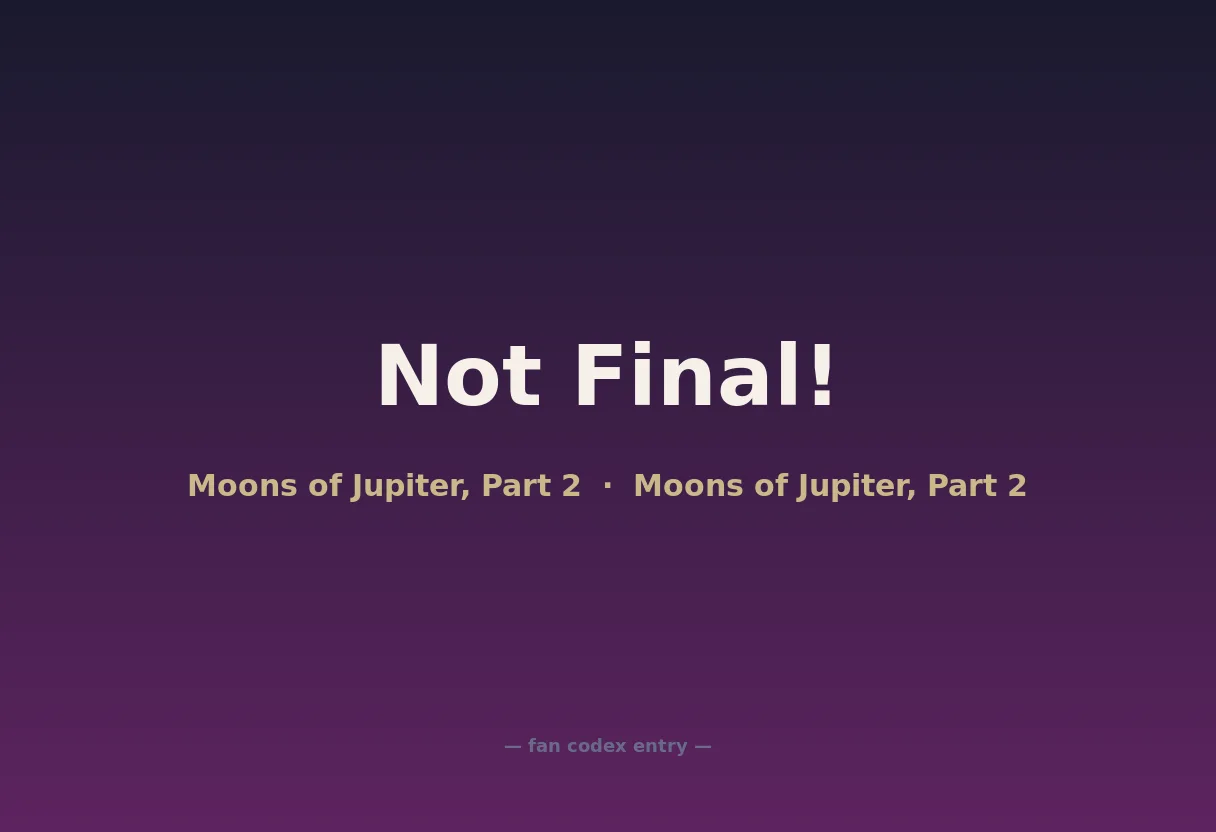 Not Final!
