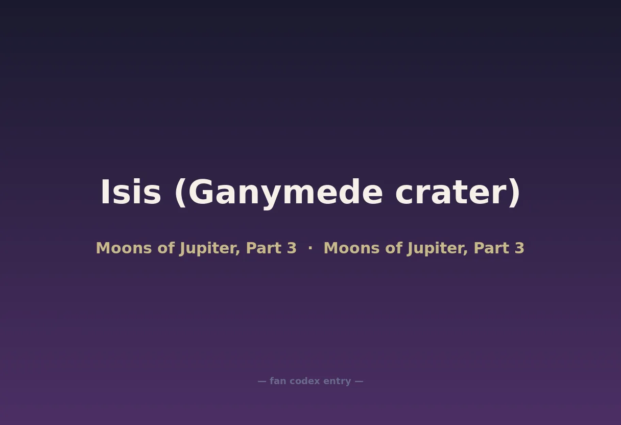 Isis (Ganymede crater)
