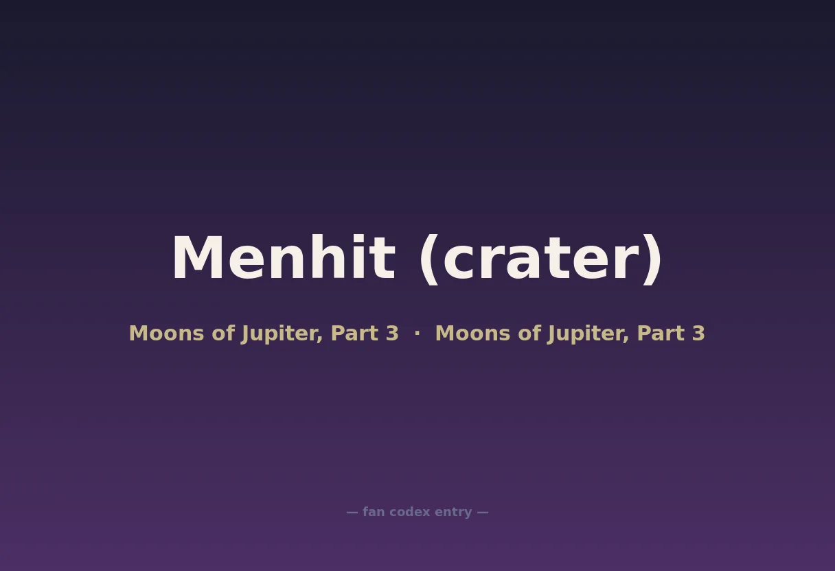 Menhit (crater)