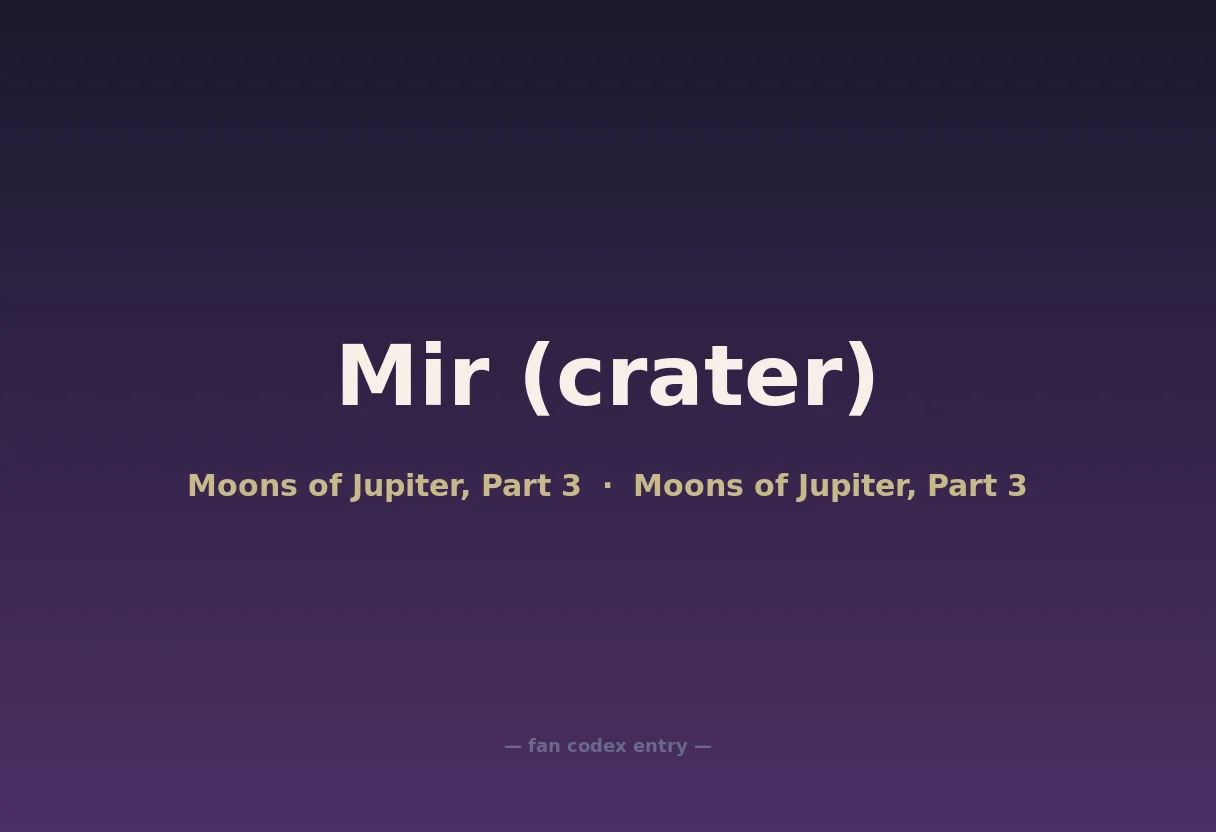Mir (crater)