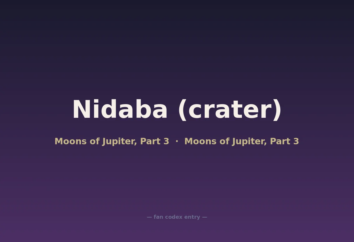 Nidaba (crater)