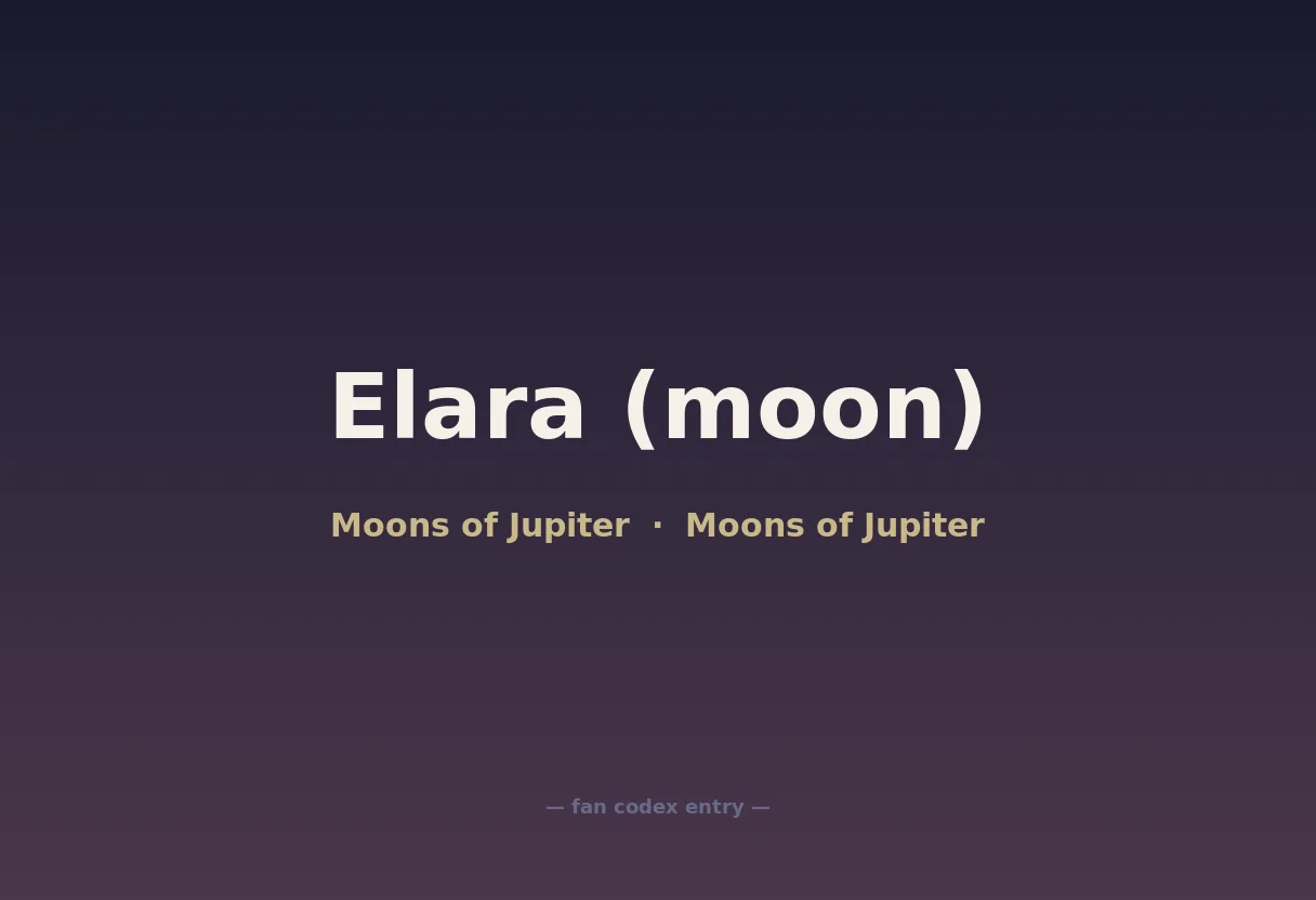 Elara (moon)