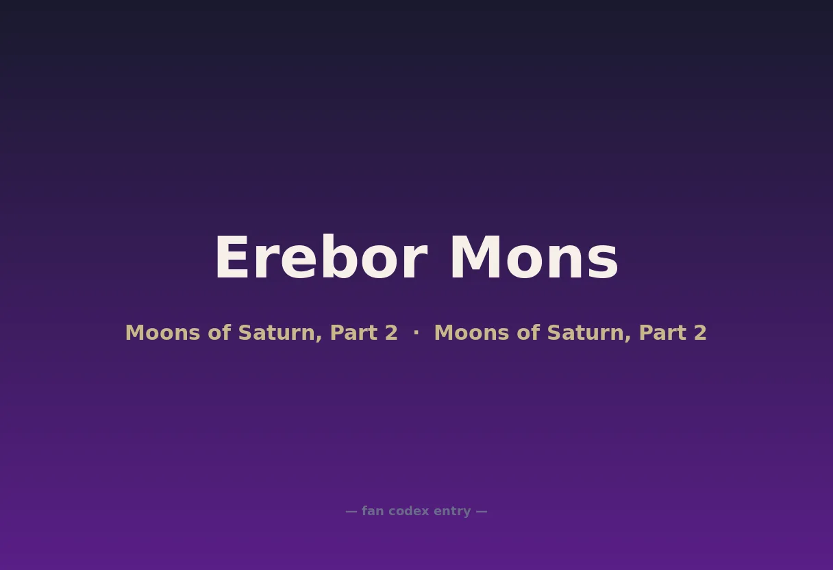 Erebor Mons