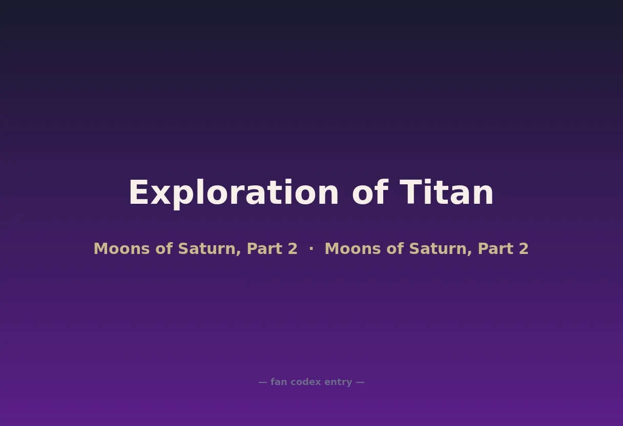 Exploration of Titan
