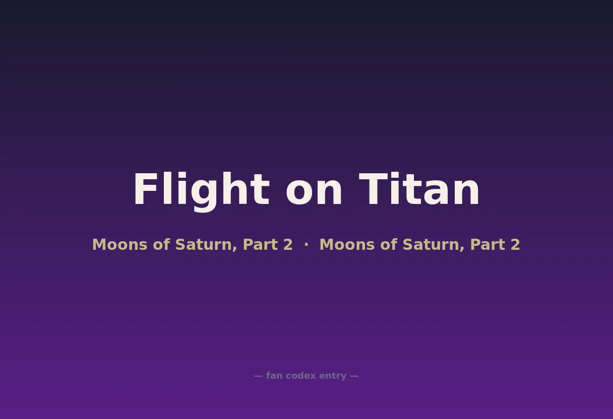 Flight on Titan