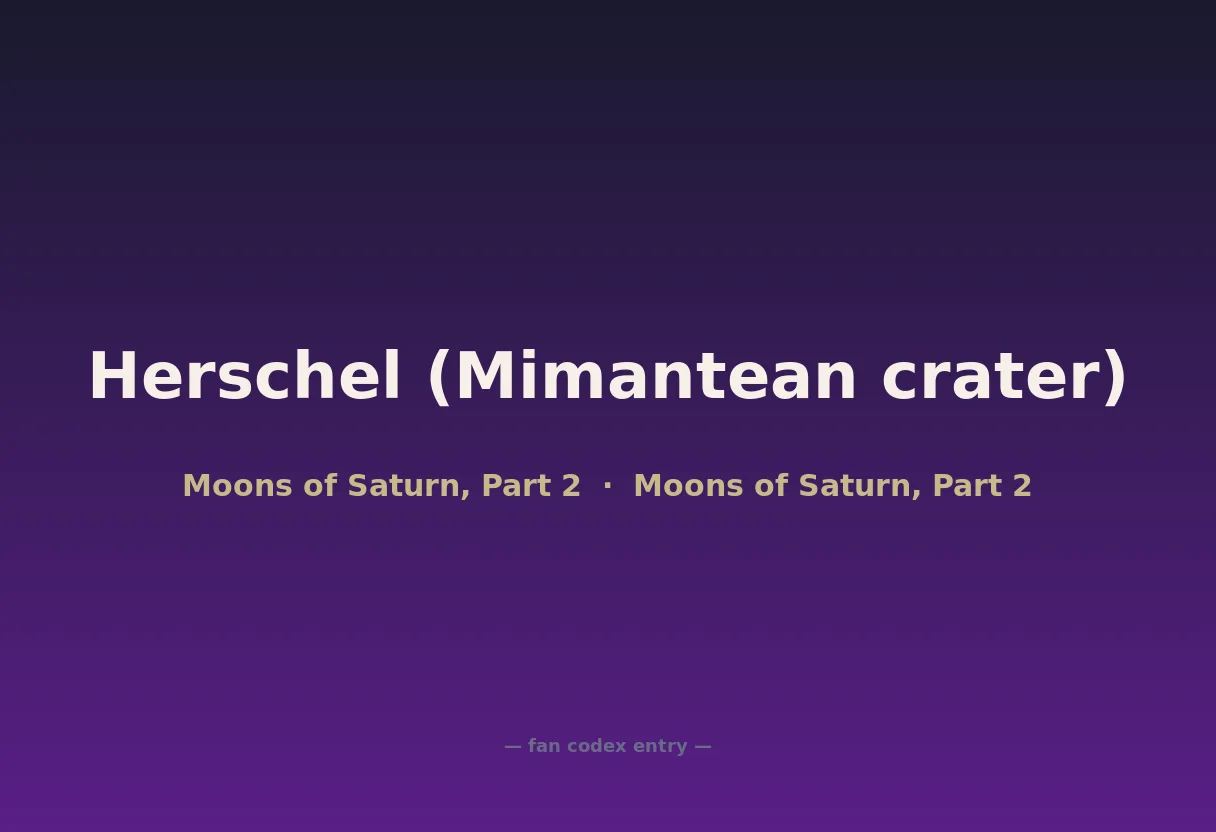Herschel (Mimantean crater)