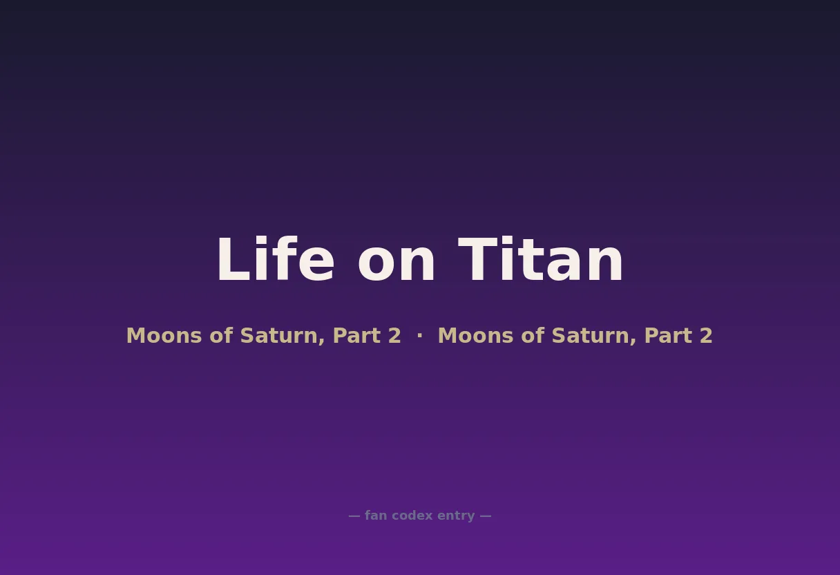 Life on Titan