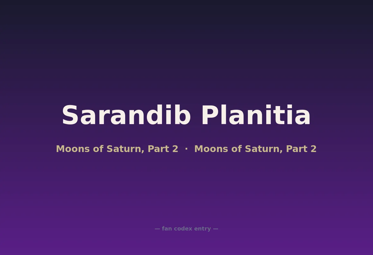 Sarandib Planitia