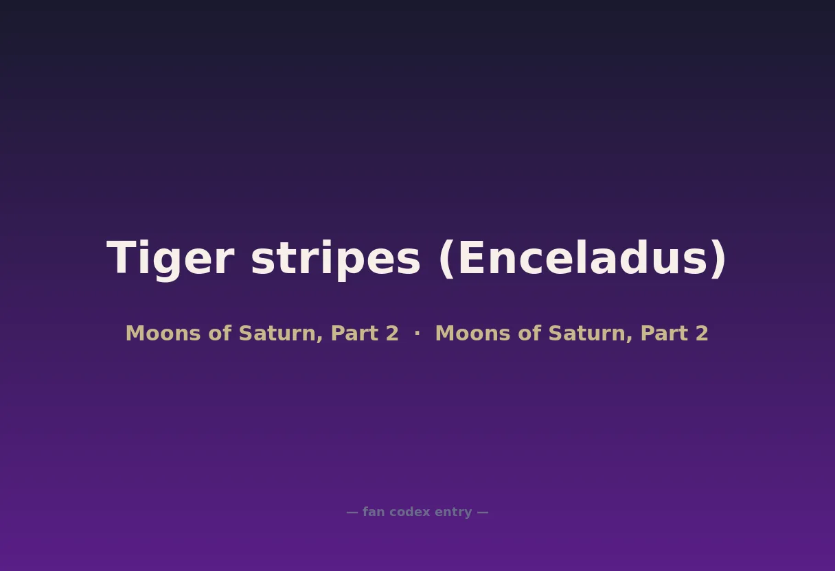 Tiger stripes (Enceladus)