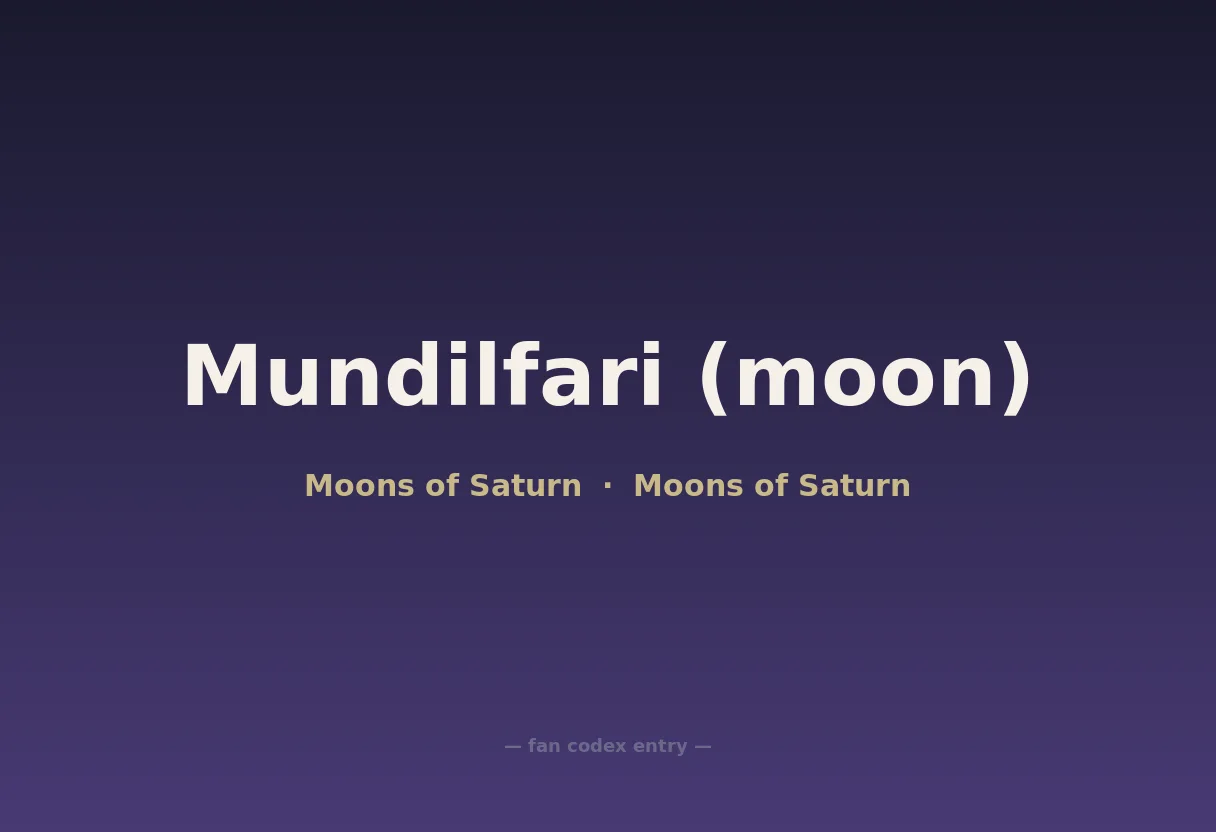 Mundilfari (moon)
